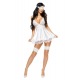 Babydoll Eve et Masque - Blanc