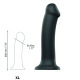 Strap-On-Me - Gode Pliable Double Densité Semi-Réaliste Noir XL