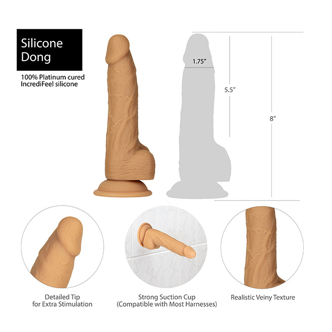 Naked Addiction Gode Silicone Double Densit Caramel Cm