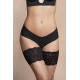 Bye Bra - Cuisse Bandes Dentelle Noir XL