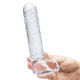 Glas - Gode G-Spot Réaliste en Verre Côtelé avec Boules