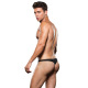 Envy - String Zip Taille Basse Microfibre M/L Noir