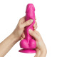 Strap-On-Me - Gode Réaliste Peau Coulissante Fuchsia S