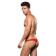 Envy - String Zip Taille Basse Microfibre M/L Rouge