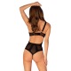 Body Ouvert Chic Amoria - Noir