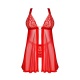 Babydoll et string Elianes - Rouge