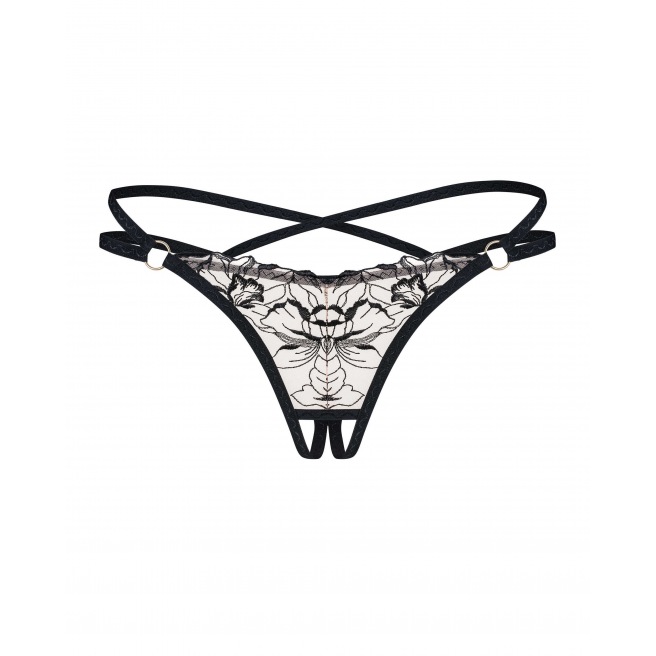 Vila Blanes string ouvert - Noir