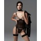 Vila Blanes corset et string - Noirs