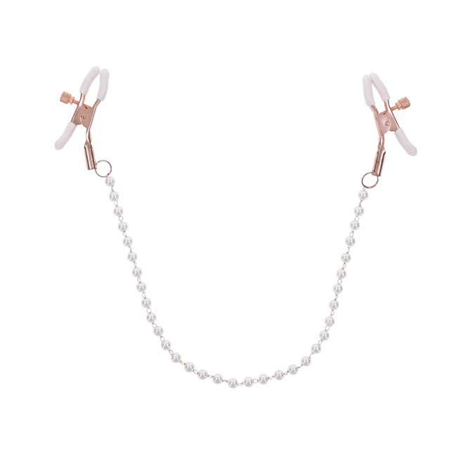 Sportsheets - S&M Peaches ‘n CreaMe Pearl Nipple Clamps Cream