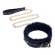 Sportsheets - Cougar Fur Collar & Leash Blue