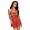 Kissable - Sexy Kiss babydoll et ruban de satin - Rouge