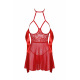 Kissable - Sexy Kiss babydoll et ruban de satin - Rouge