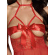 Kissable - Sexy Kiss babydoll et ruban de satin - Rouge